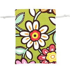 Flowers Fabrics Floral  Lightweight Drawstring Pouch (xl) by Vaneshart