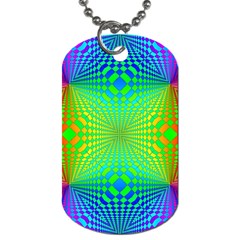 Pattern Colorful Abstract Dog Tag (two Sides) by Vaneshart