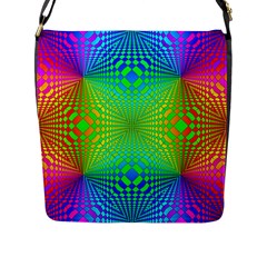 Pattern Colorful Abstract Flap Closure Messenger Bag (l) by Vaneshart