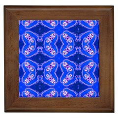 Seamless Fractal Blue Framed Tile by Vaneshart