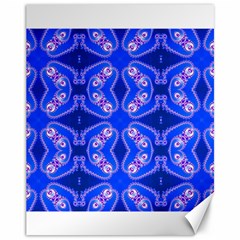 Seamless Fractal Blue Canvas 11  X 14  by Vaneshart