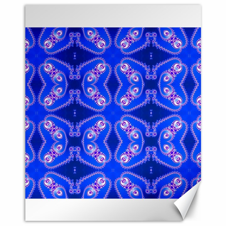 Seamless Fractal Blue Canvas 11  x 14 