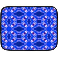 Seamless Fractal Blue Fleece Blanket (mini) by Vaneshart