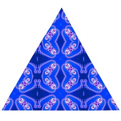 Seamless Fractal Blue Wooden Puzzle Triangle