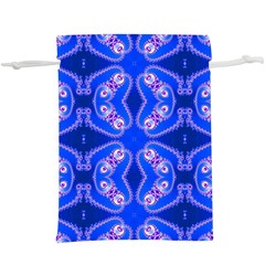 Seamless Fractal Blue  Lightweight Drawstring Pouch (xl)