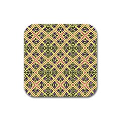 Seamless Wallpaper Geometric Rubber Square Coaster (4 Pack)  by Vaneshart