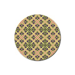 Seamless Wallpaper Geometric Rubber Coaster (round)  by Vaneshart