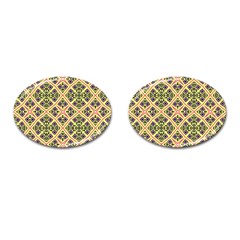 Seamless Wallpaper Geometric Cufflinks (oval) by Vaneshart