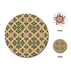 Seamless Wallpaper Geometric Playing Cards Single Design (round)