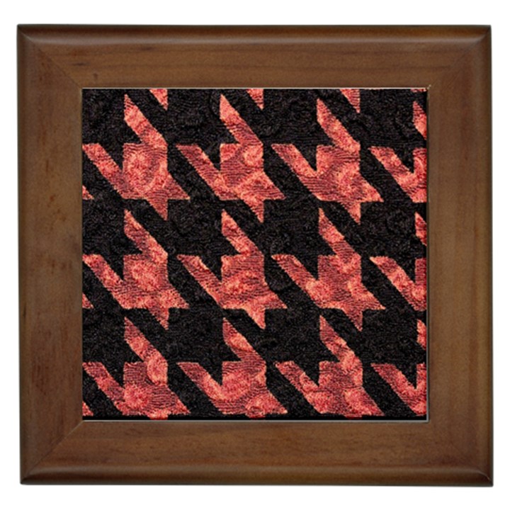 Fabric Pattern Dogstooth Framed Tile