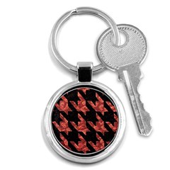 Fabric Pattern Dogstooth Key Chain (round) by Vaneshart