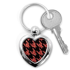 Fabric Pattern Dogstooth Key Chain (heart) by Vaneshart