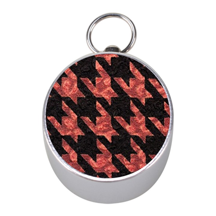 Fabric Pattern Dogstooth Mini Silver Compasses