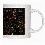 Seamless Pattern Background White Mugs Right