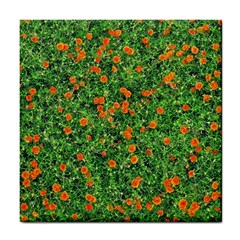 Carnations Flowers Seamless Tile Coaster by Vaneshart