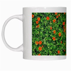 Carnations Flowers Seamless White Mugs by Vaneshart