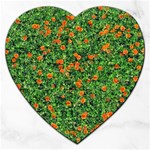 Carnations Flowers Seamless Jigsaw Puzzle (Heart) Front