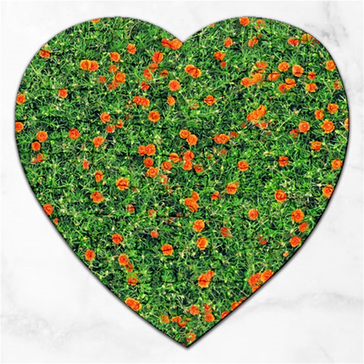 Carnations Flowers Seamless Jigsaw Puzzle (Heart)