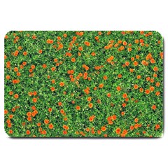 Carnations Flowers Seamless Large Doormat  by Vaneshart