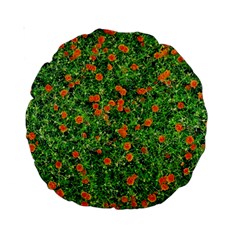 Carnations Flowers Seamless Standard 15  Premium Round Cushions by Vaneshart