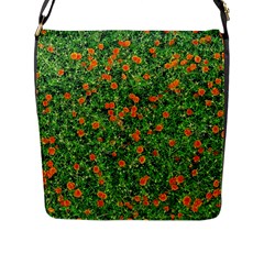 Carnations Flowers Seamless Flap Closure Messenger Bag (l) by Vaneshart