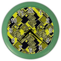 Seamless Pattern Background Color Wall Clock by Vaneshart