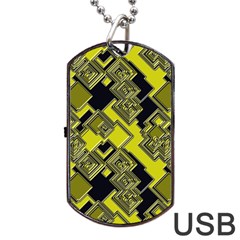 Seamless Pattern Background Dog Tag Usb Flash (one Side) by Vaneshart