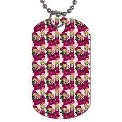 Thurs Pattern  Pink Dog Tag (two Sides) by snowwhitegirl