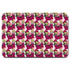 Thurs Pattern  Pink Large Doormat  by snowwhitegirl