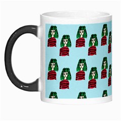 Girl With Green Hair Pattern Morph Mugs by snowwhitegirl