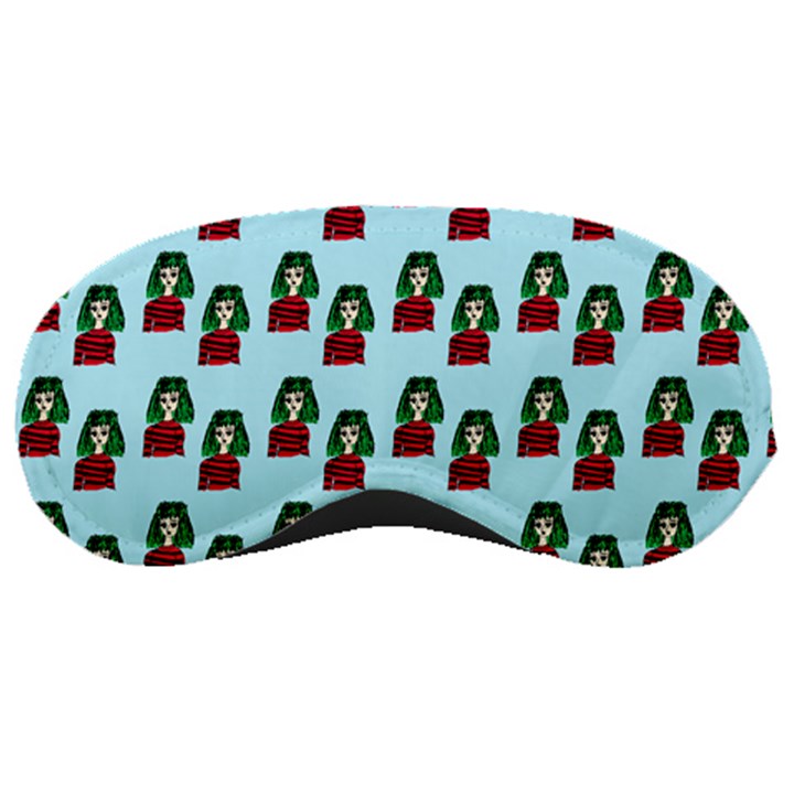 Girl With Green Hair Pattern Sleeping Mask