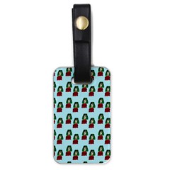 Girl With Green Hair Pattern Luggage Tag (one Side) by snowwhitegirl