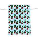 Girl With Green Hair Pattern  Lightweight Drawstring Pouch (XL) Front