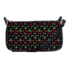 Girl With Green Hair Pattern Brown Floral Shoulder Clutch Bag by snowwhitegirl