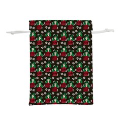 Girl With Green Hair Pattern Brown Floral Lightweight Drawstring Pouch (s) by snowwhitegirl