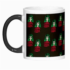 Girl With Green Hair Pattern Brown Morph Mugs by snowwhitegirl