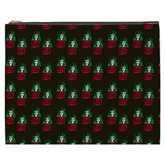 Girl With Green Hair Pattern Brown Cosmetic Bag (xxxl) by snowwhitegirl