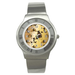 Anubis The Egyptian God Pattern Stainless Steel Watch by FantasyWorld7