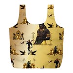 Anubis The Egyptian God Pattern Full Print Recycle Bag (L) Front