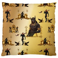 Anubis The Egyptian God Pattern Large Flano Cushion Case (two Sides) by FantasyWorld7