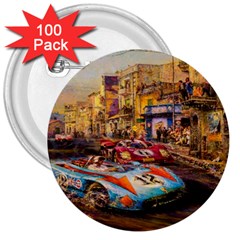 Racing 3  Buttons (100 Pack)  by ArtworkByPatrick