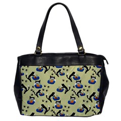 Cat And Fishbowl Oversize Office Handbag by bloomingvinedesign