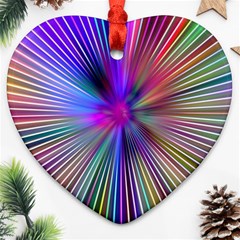 Rays Colorful Laser Ray Light Ornament (heart)