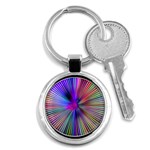 Rays Colorful Laser Ray Light Key Chain (Round) Front