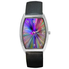 Rays Colorful Laser Ray Light Barrel Style Metal Watch by Bajindul