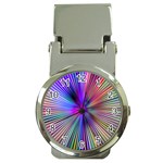 Rays Colorful Laser Ray Light Money Clip Watches Front