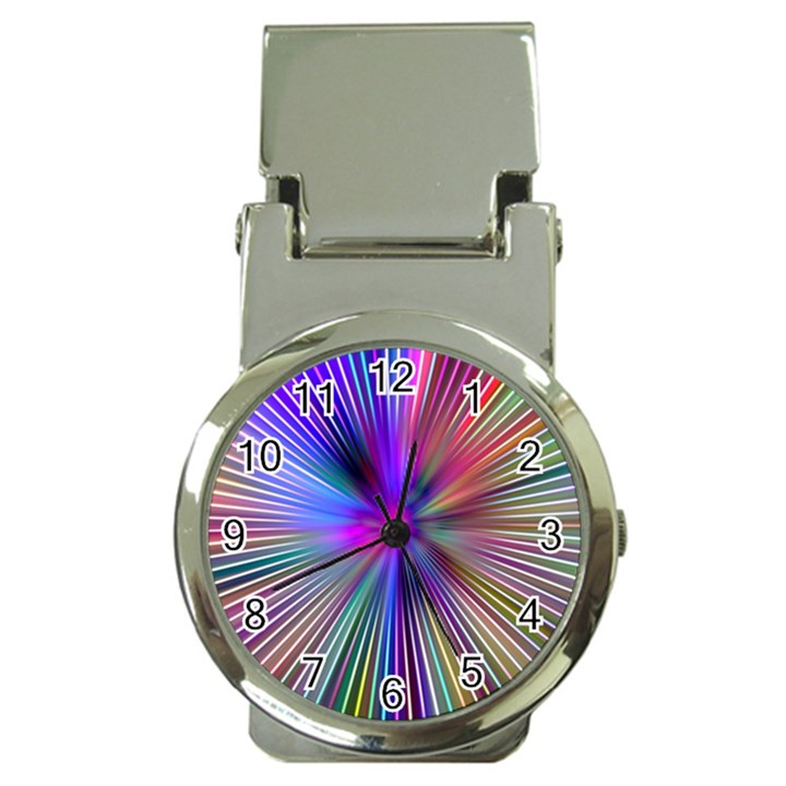 Rays Colorful Laser Ray Light Money Clip Watches