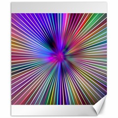 Rays Colorful Laser Ray Light Canvas 8  X 10  by Bajindul