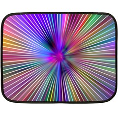 Rays Colorful Laser Ray Light Double Sided Fleece Blanket (mini)  by Bajindul