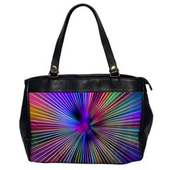 Rays Colorful Laser Ray Light Oversize Office Handbag by Bajindul